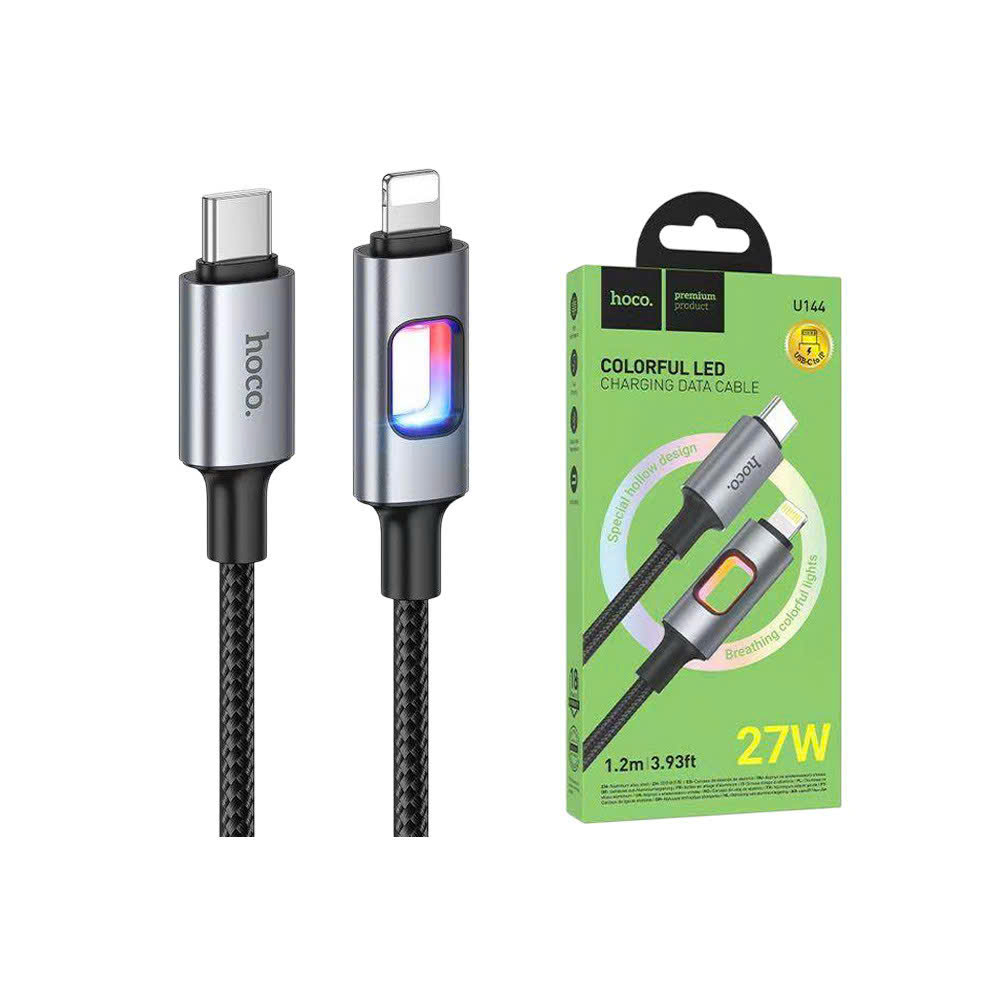 cap-hoco-u144-sac-nhanh-27w-dau-lighning-ra-type-c-dai-1-2m